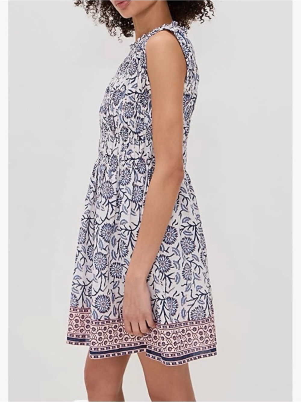 Velvet by Graham & Spencer "Marla" Block-Printed Cotton Dress, Like New - Picture 2 of 16